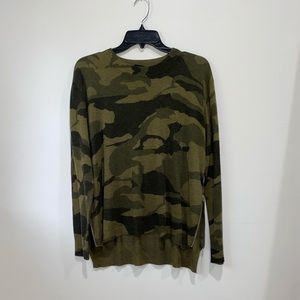 Editor in chief Camo knit zip sweater!